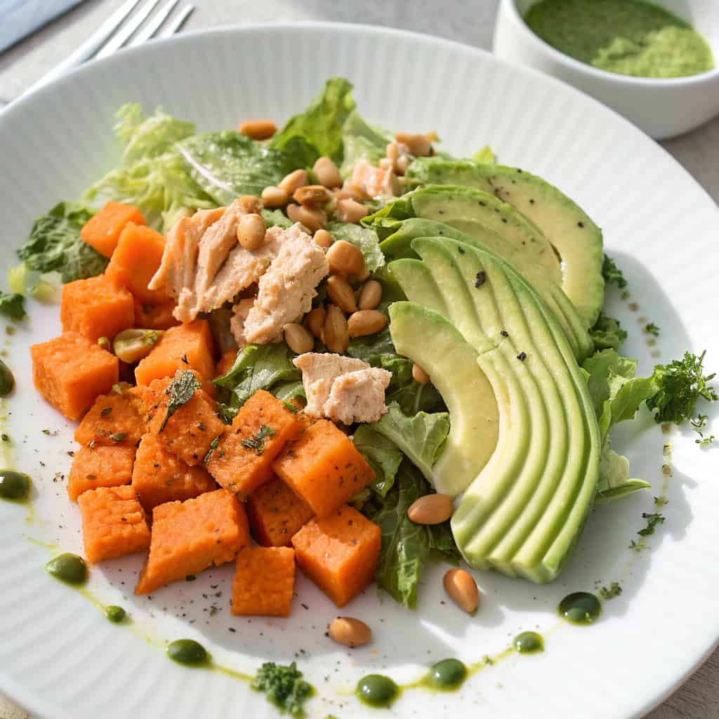 Salade met gerookte zalm