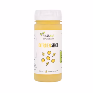 Citroenshot van Zuss & Sap, een krachtige boost met frisse citroen en natuurlijke ingrediënten.