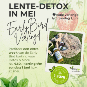 Detox & More aanmelden met leuke korting. Mei = detoxmaand