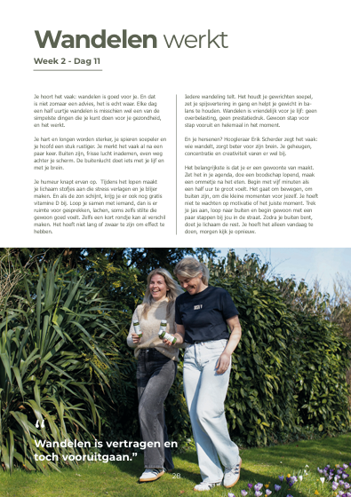 Pagina 28 uit het werkboek van Detox & More