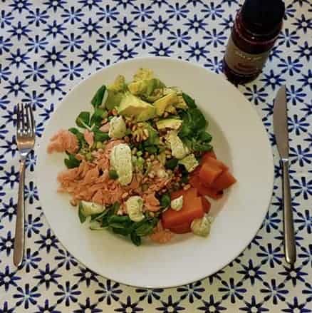 Salade met gerookte zalm