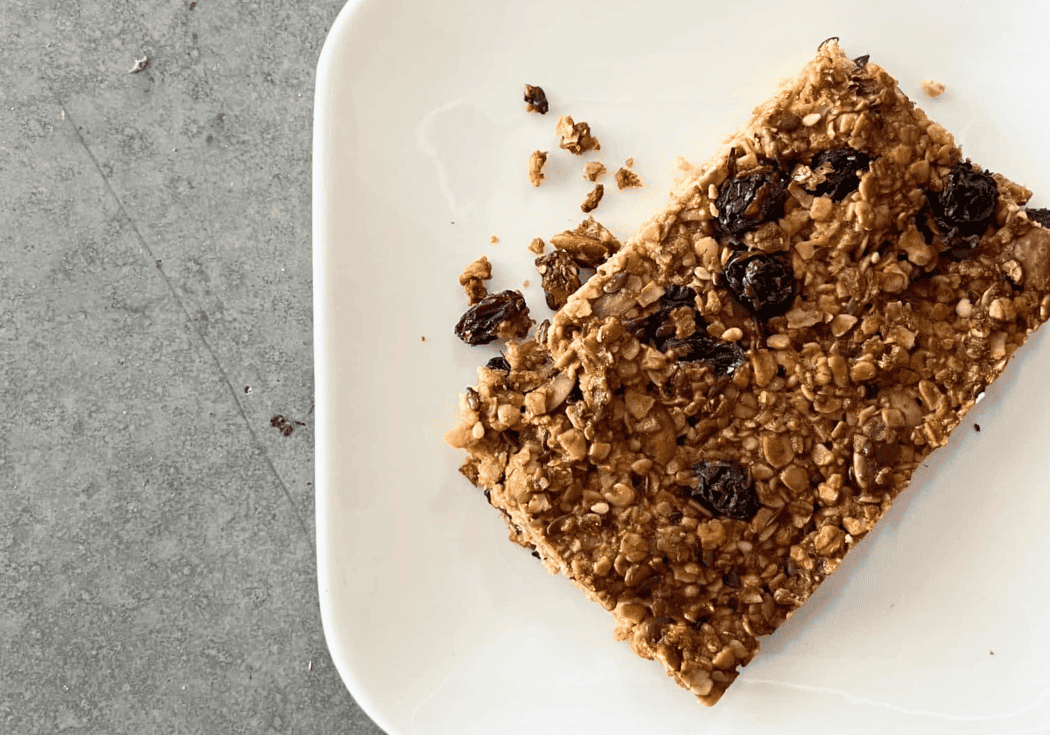 Pindakaas- mueslikoeken