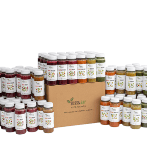 Zuss & Sap 100 Sappen pakket met een uitgebreide selectie van gezonde, duurzame en lokaal geproduceerde sappen.