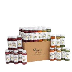Zuss & Sap Milde Detox pakket met voedzame, duurzame en lokaal geproduceerde sappen voor een zachte detox.