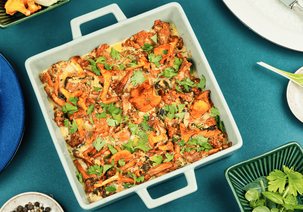 Frittata met cantharellen en verse kruiden (Ovenschotelstijl)