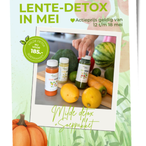 Milde detoxkuur + soepenpakket. De detoxdeal van Zuss & Sap. Mei = Detoxmaand